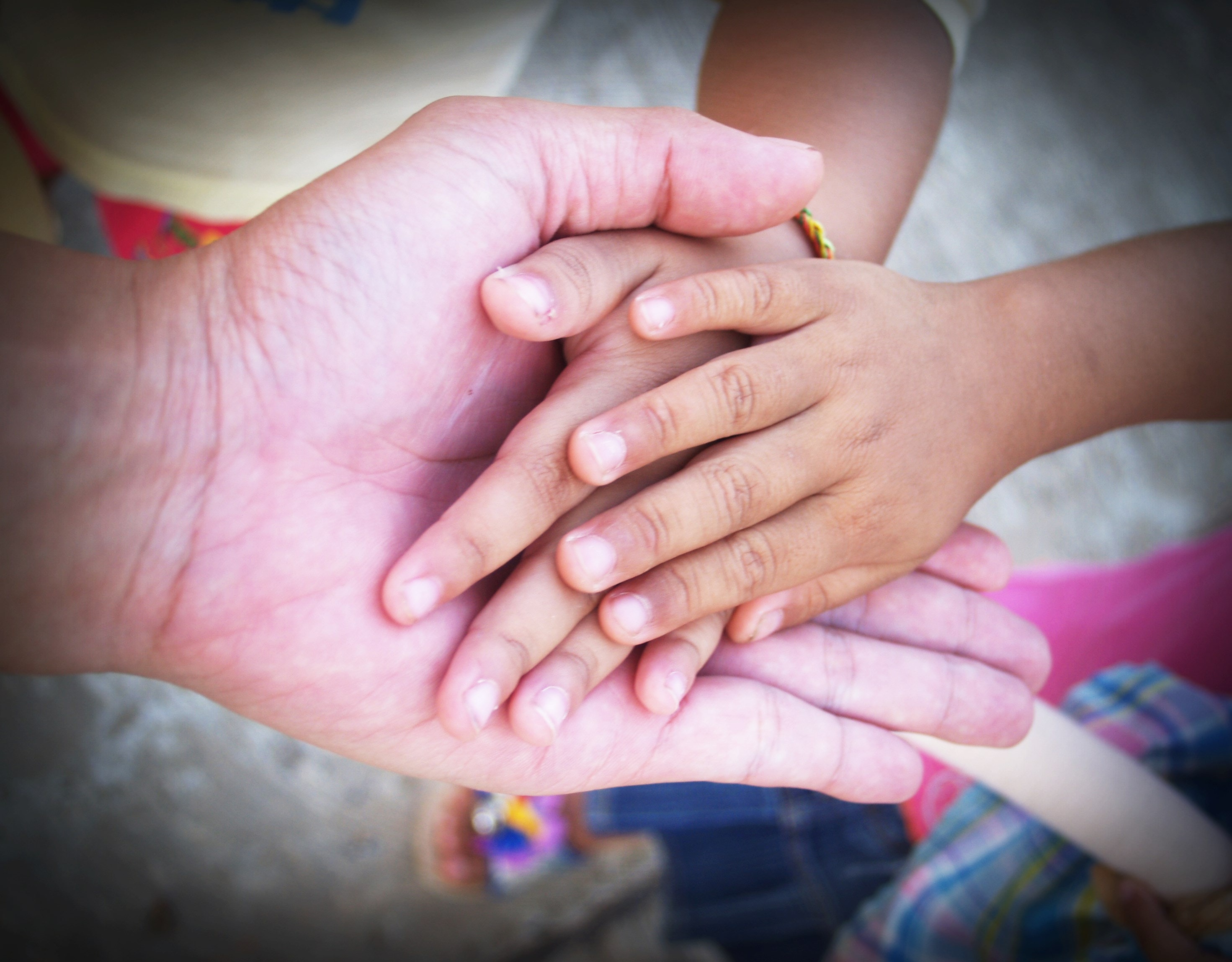 old and young hands